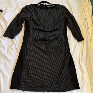 Ralph Lauren Black Houndstooth Dress